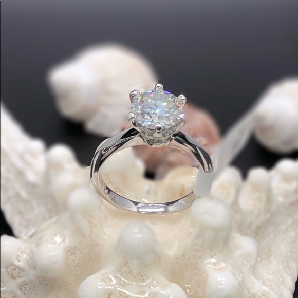 Moissanite Diamond rings set with Certific… - Picture 10 of 16